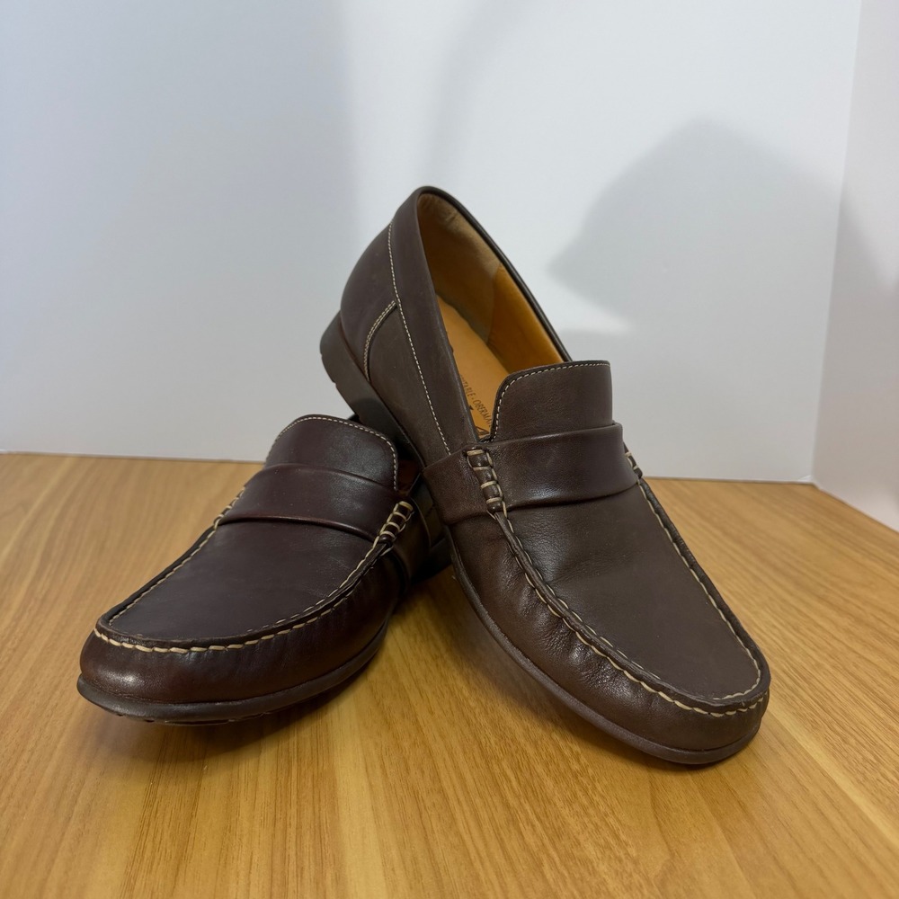 Mephisto‎ Men's Leather Penny Loafers Dark Brown Slip On Shoes Size US 9